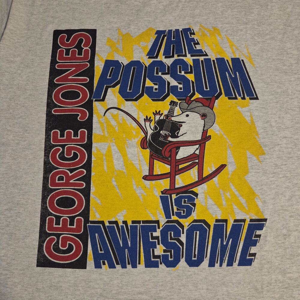 VTG George Jones The Possum Is Awesome Dont Need Your Rockin Chair Tour T Shirt